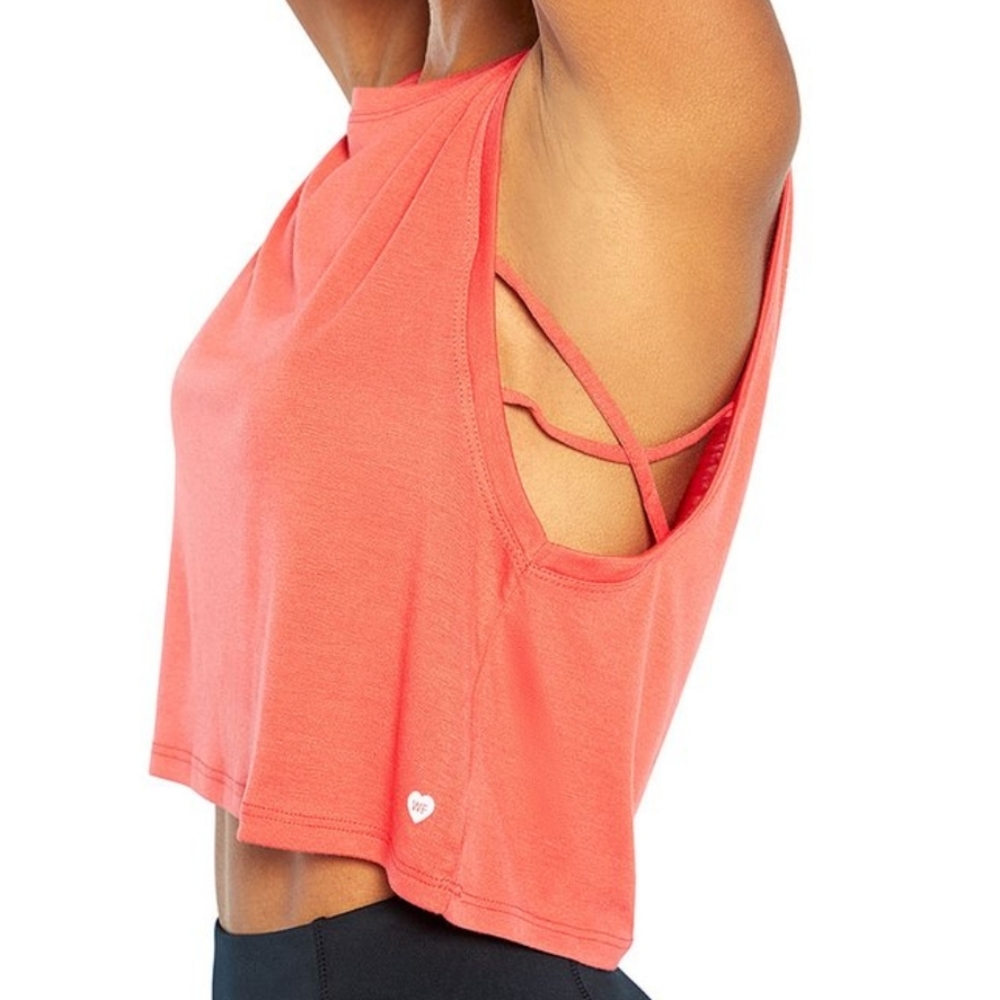 WILDFOX Crisscross Accent Haley Crop Tank in Cayenne